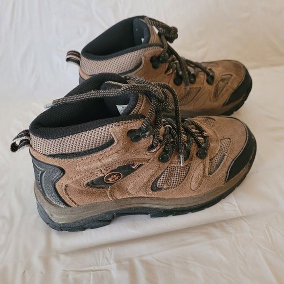 Nevados Boots Cire Mid Youth Brown Black Hiking Shoes Size 3 Suede - Picture 6 of 7